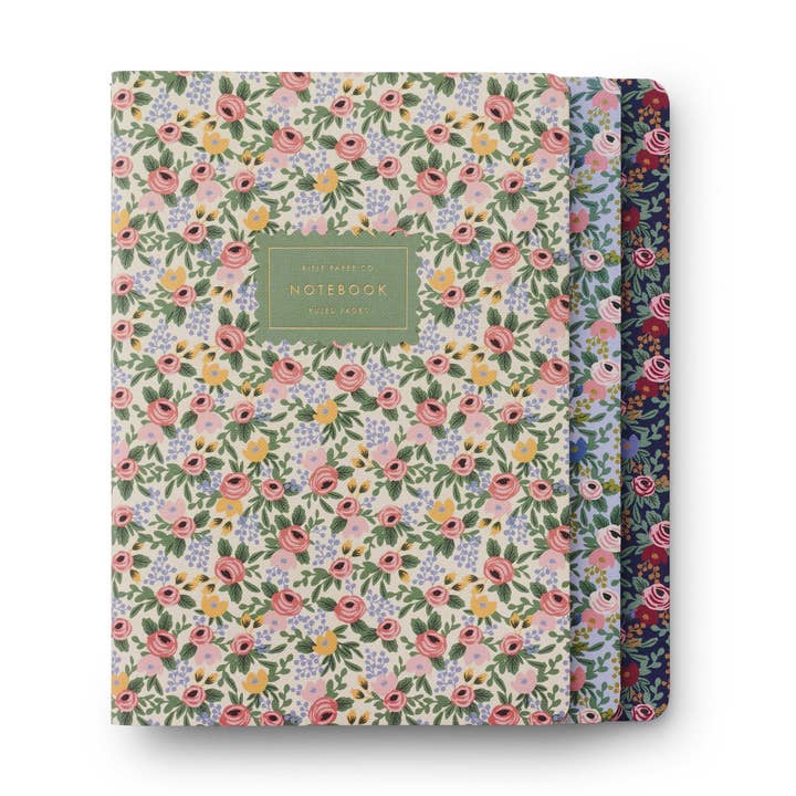 Rifle Paper Co. - Wholesale Notebook - Assorted Set of 3 Rosa Notebooks