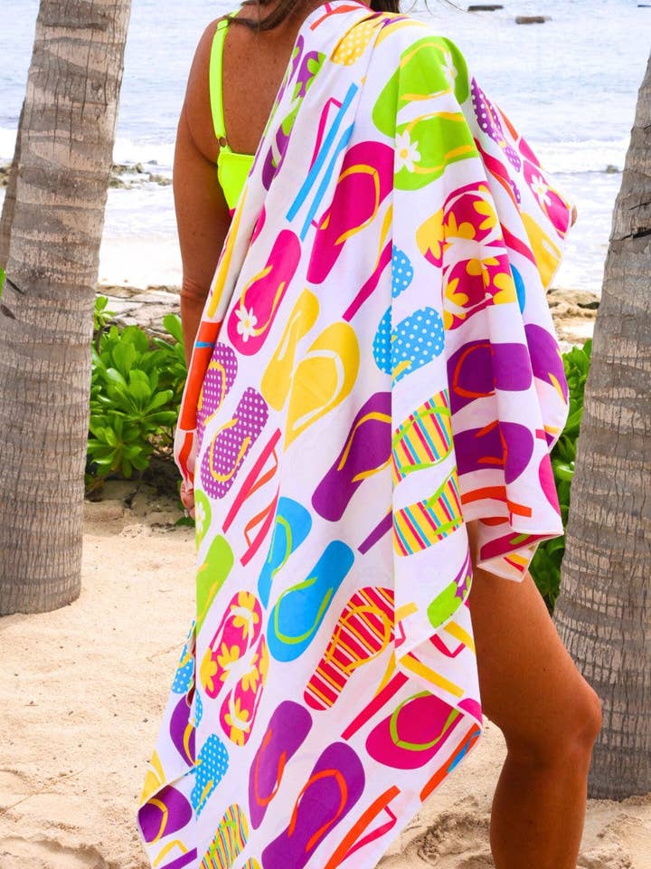Flip Flop Fun Towel for wholesale by Jess Lea