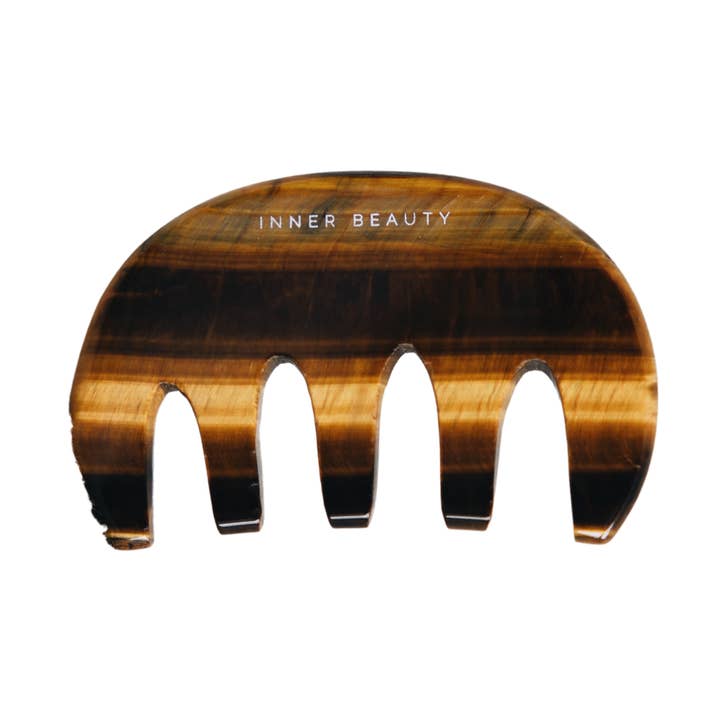 Tigers Eye Gua Sha Comb for wholesale by Inner Beauty Shop