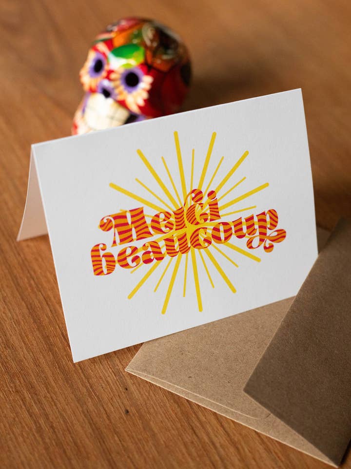 Merci Beaucoup greeting card for wholesale by Yeehaw Paper Co.