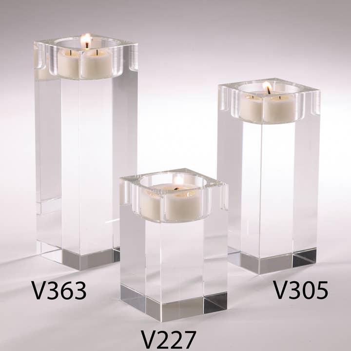 Portavelas de cristal - 2 x 6 pulgadas para venta al por mayor de Saro Lifestyle