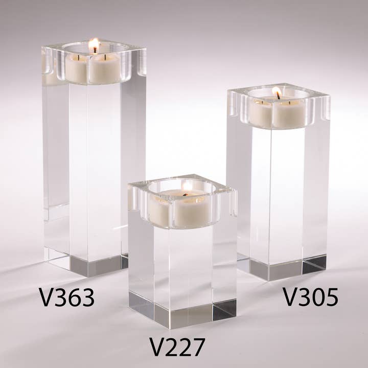 Portavelas de cristal - 2 x 6 pulgadas para venta al por mayor de Saro Lifestyle