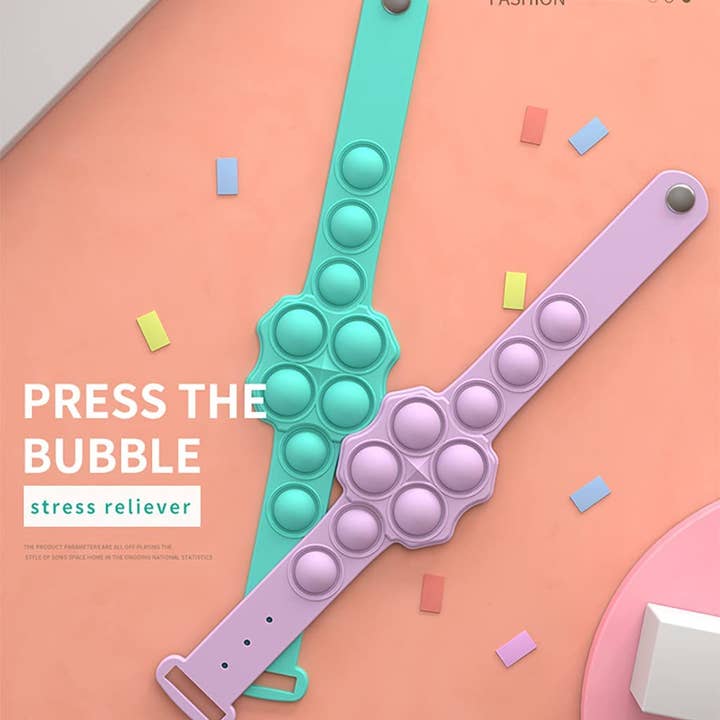 Toyventures - Wholesale Fidget Toy - Kids - Pop It Bracelet Watch Wrist band Silicone Toy Sensory Bubble5