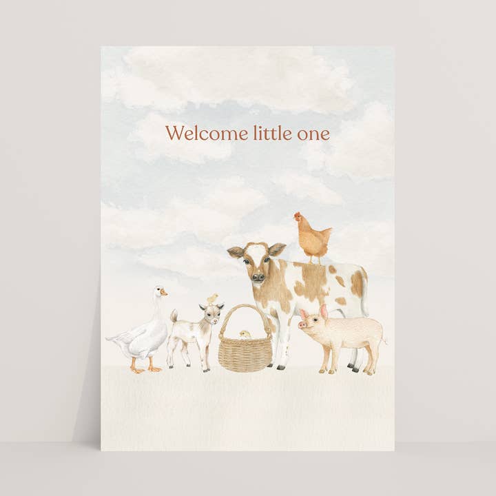 Vykort "välkommen lilla du" för wholesale av Appeloogje