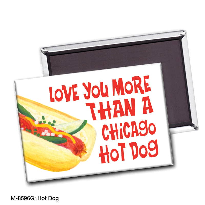 Printed Canvas - Wholesale Magnet - Hot Dog, Magnet (M-8596G)0