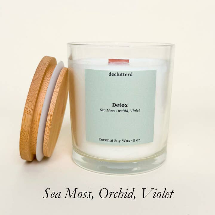 declutterd - Wholesale Jar/Filled Candle - Bulk declutterd 8 oz. Candles with Lid Non Toxic No Box7
