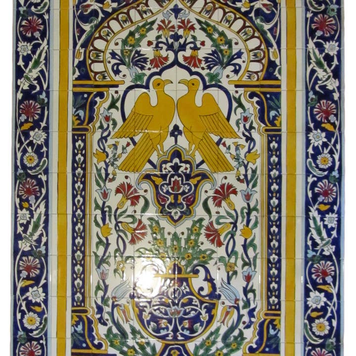 Le Souk Ceramique and Le Souk Olivique - Wholesale Wall Tile - Ceramic Tile Mural Set (Hand-painted in Tunisia) (TAO-110)