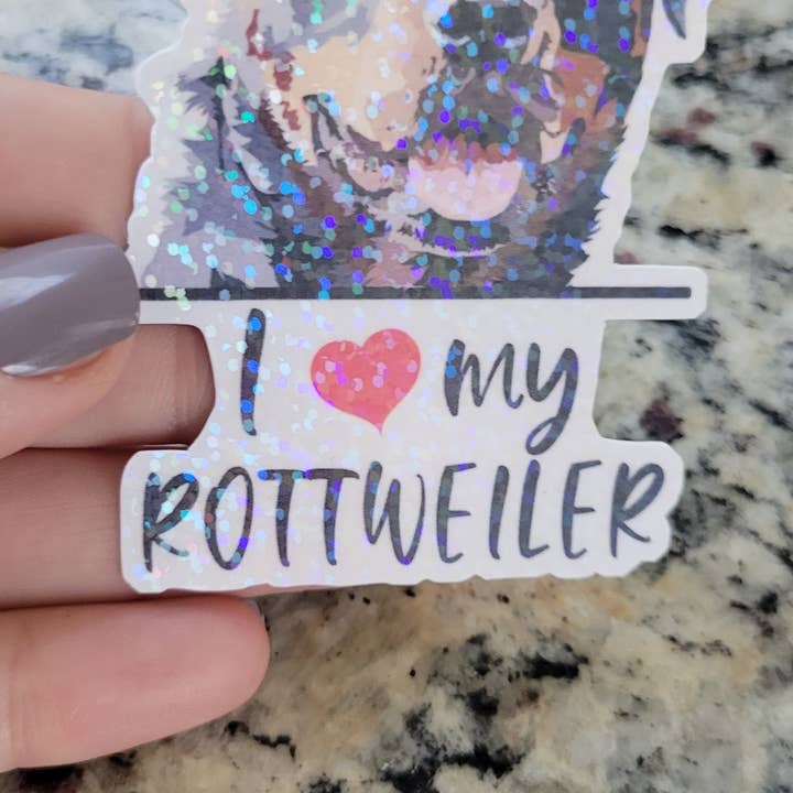 Ich liebe meinen Rottweiler Sticker für den Großhandel von Dashmonograms