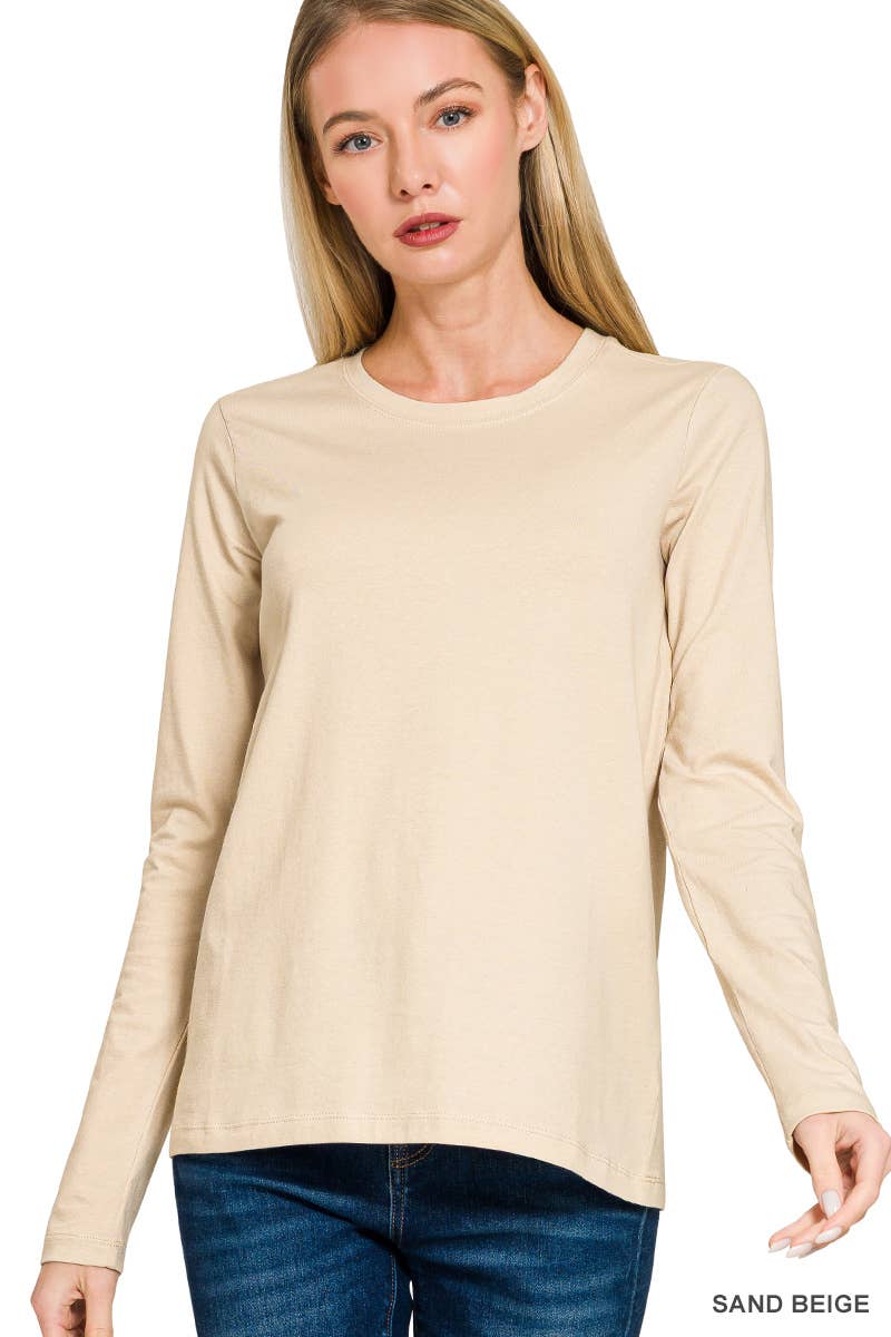 Vanilla Monkey - Wholesale Knit Top - Women's - Cotton Crew Neck Long Sleeve T-shirt2