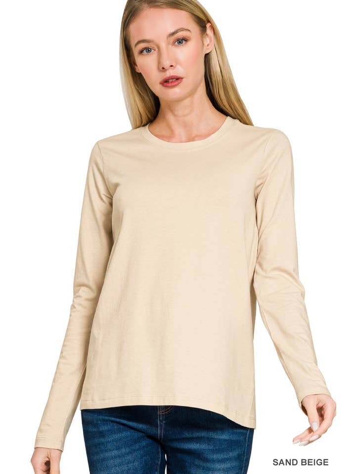 Vanilla Monkey - Wholesale Knit Top - Women's - Cotton Crew Neck Long Sleeve T-shirt2