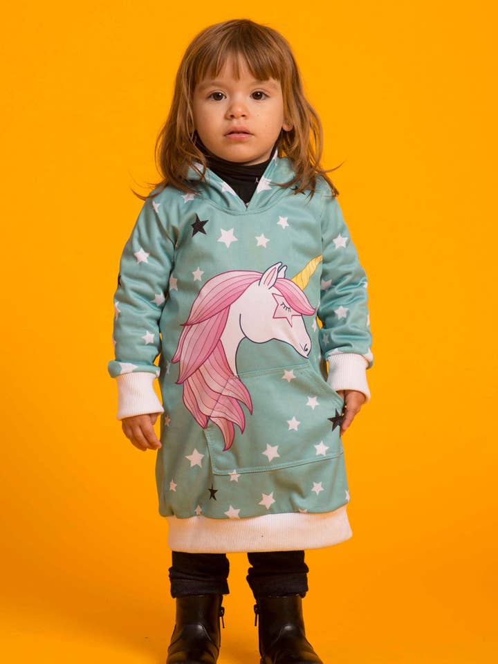Kinder Eiscreme-Einhorn-Sweatshirt-Kleid | CAN-VEST für den Großhandel von Fishikii