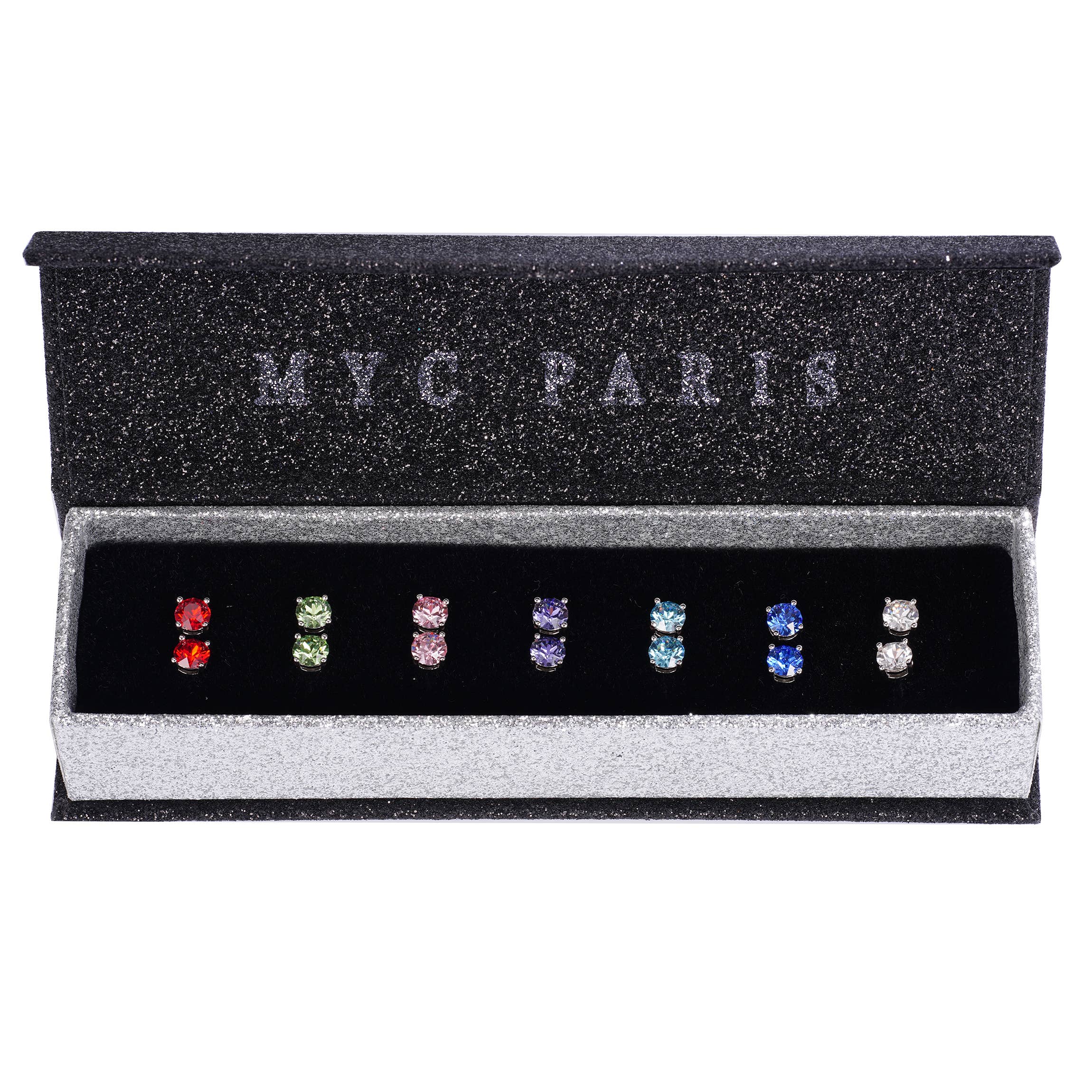 CARALI / MYC Paris - Venta al por mayor Juegos de joyas - Pendientes Set 7 Días - Plateado Y Multicolor1