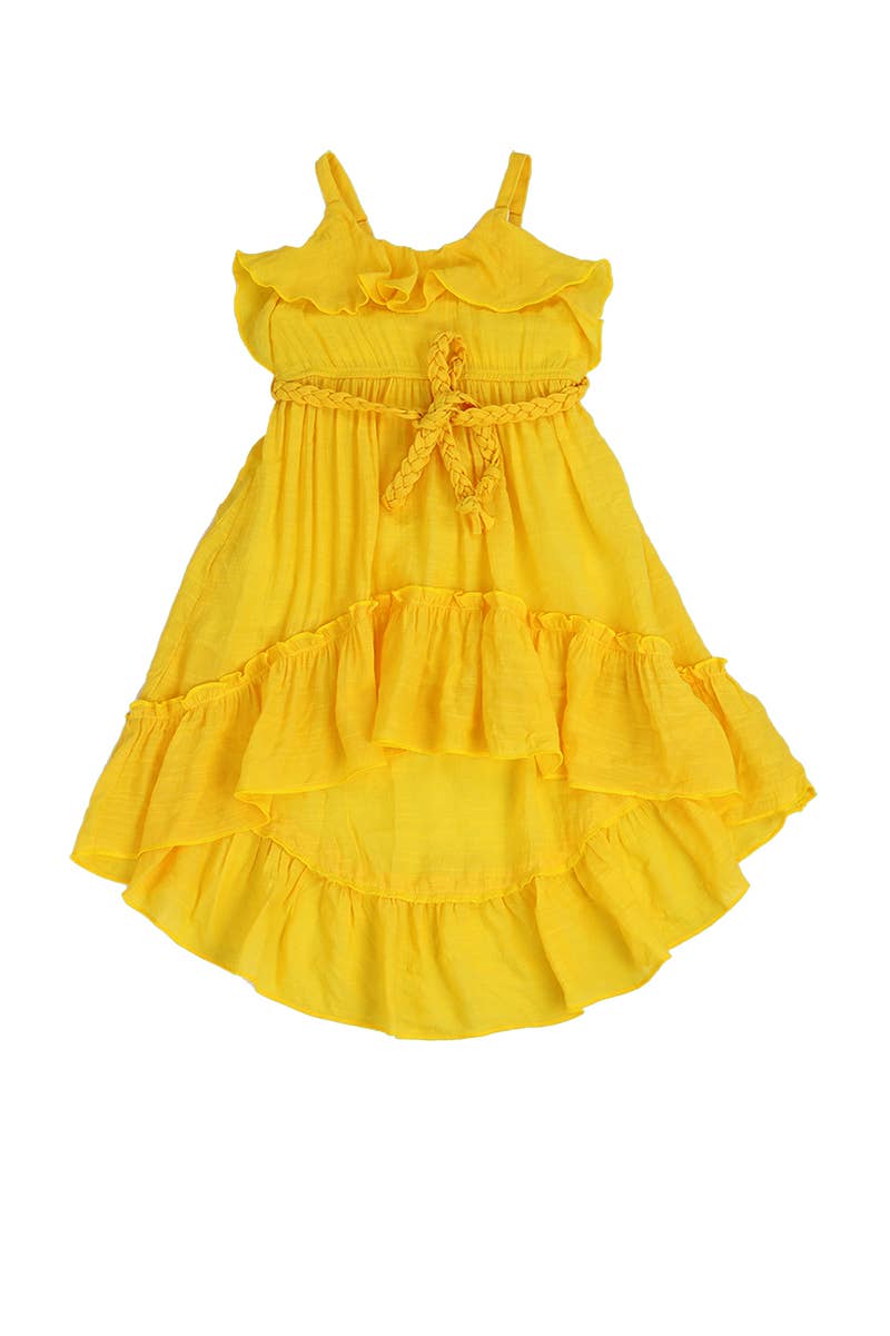 SISSYMINI - Vente Robe – enfant - Robe Hi-Lo en mousseline de coton doux BEACH BEAUTY à volants | LL308