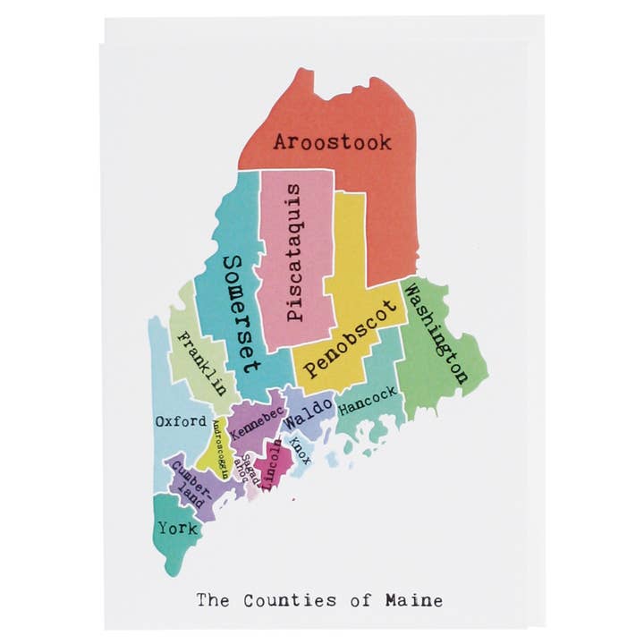 Map of Maine (Rainbow) for wholesale by Smudge Ink