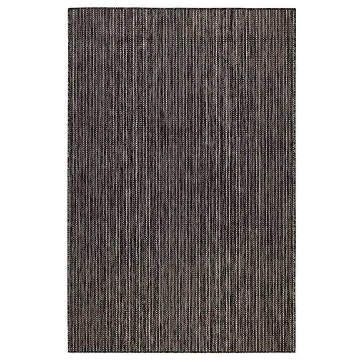 Tapis intérieur/extérieur Carmel Texture Stripe noir pour la vente par Liora Manne