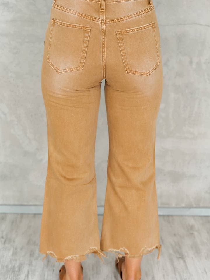 FULL TIME PURCHASE - Wholesale Jeans - Women's - Distressed Hollow-out High Waist Cropped Flare Jeans