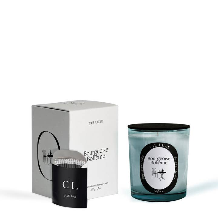 Cie Luxe California - Vente Bougie en bocal - Bougie Bourgeoise Bohème, 8 oz