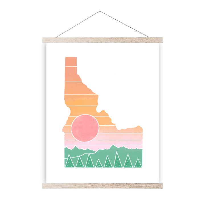 Idaho Sunset Print 8x10 for wholesale by Little Studio Collective
