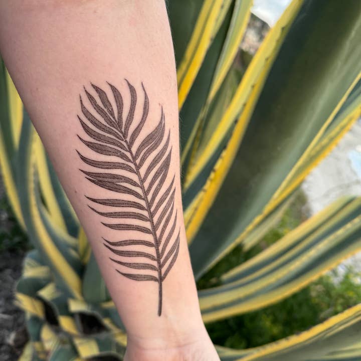 NatureTats - Wholesale Temporary Tattoo - Palm Leaf Temporary Tattoo6