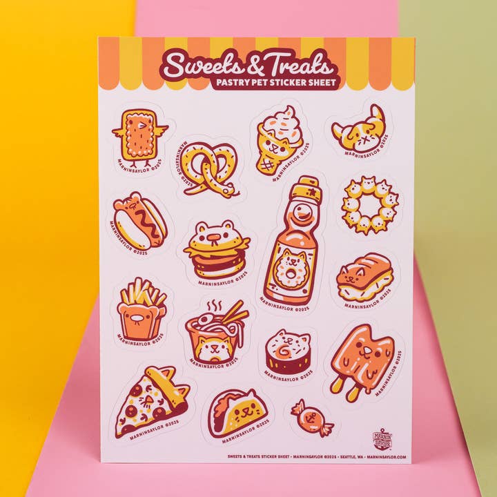 Feuille d'autocollants Sweets & Treats pour la vente par MarninSaylor