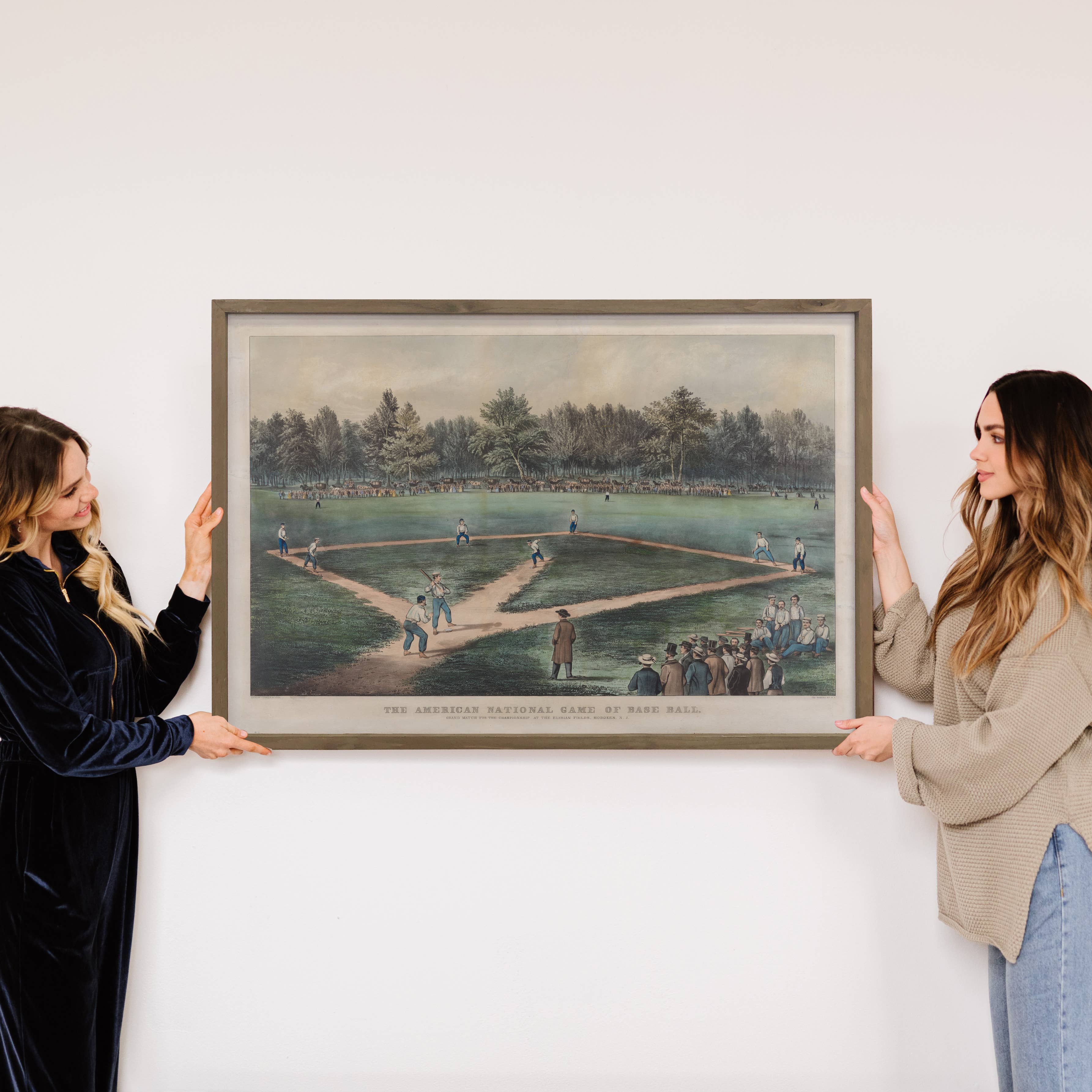 Hangout Home - Wholesale Art Print - American Baseball Vintage - Living Room Decor - Framed Art2