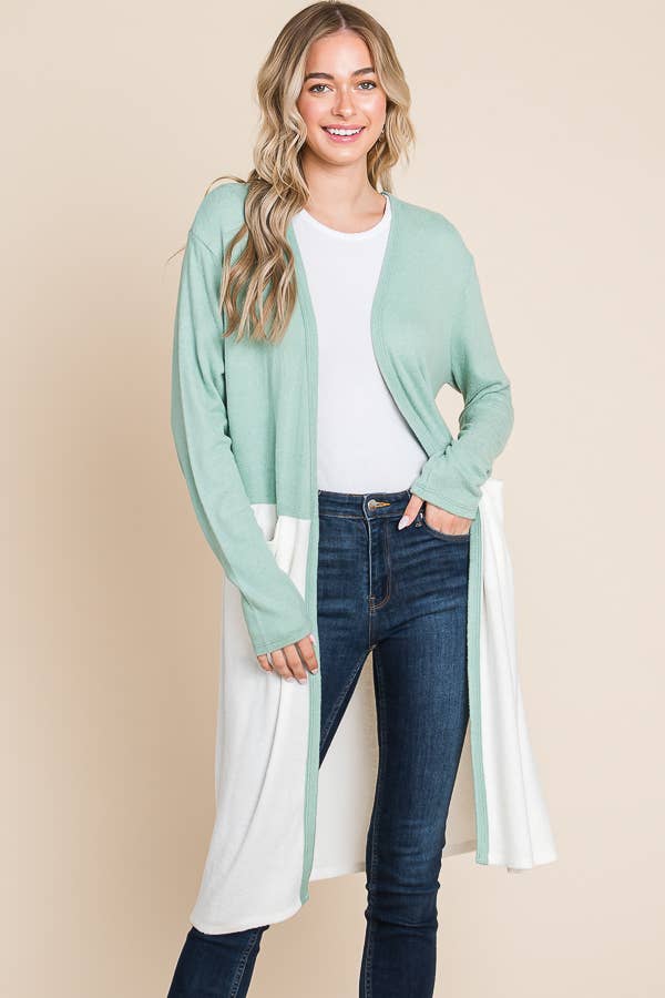 Culture Code – Engroshandel Cardigan - Dame – CHD1348LA - FARVEBLOK HALV DUSTER16