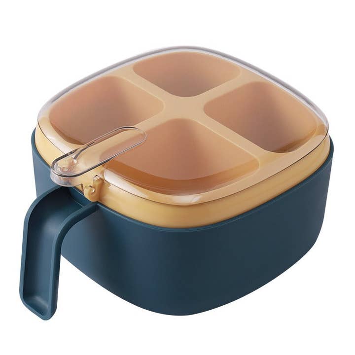 VIGOR - Wholesale Jar - Premium Quality Four-Tray Spice Jar Set with Spoons & Lid(103