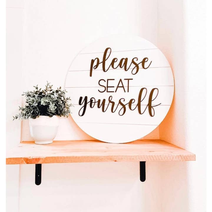 Bathroom Sign, Please Seat Yourself, Bathroom Wall Decor for wholesale by Charming4Creations