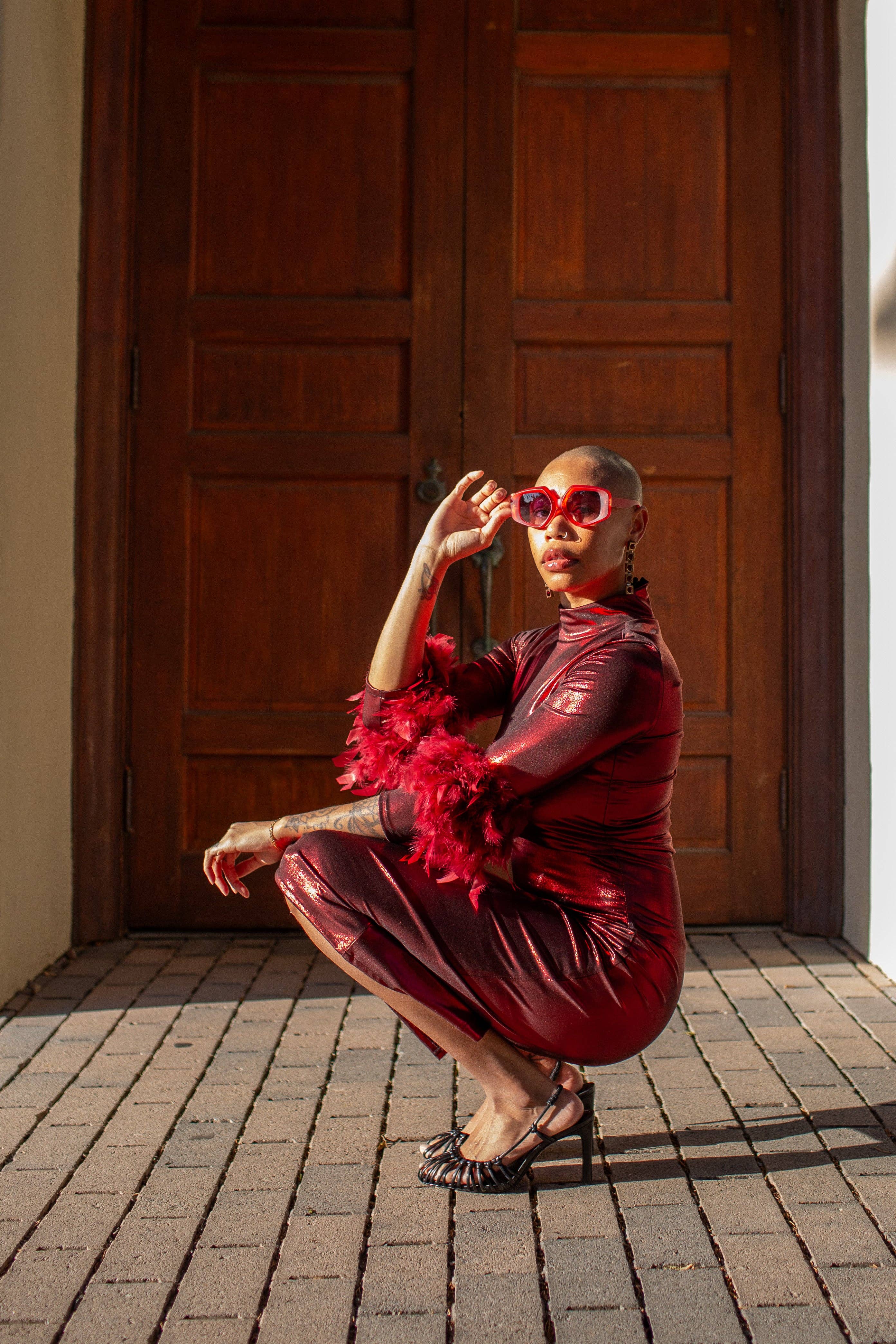 Jennafer Grace - Wholesale Dress - Women's - Julianne Dress in Electric Cherry4