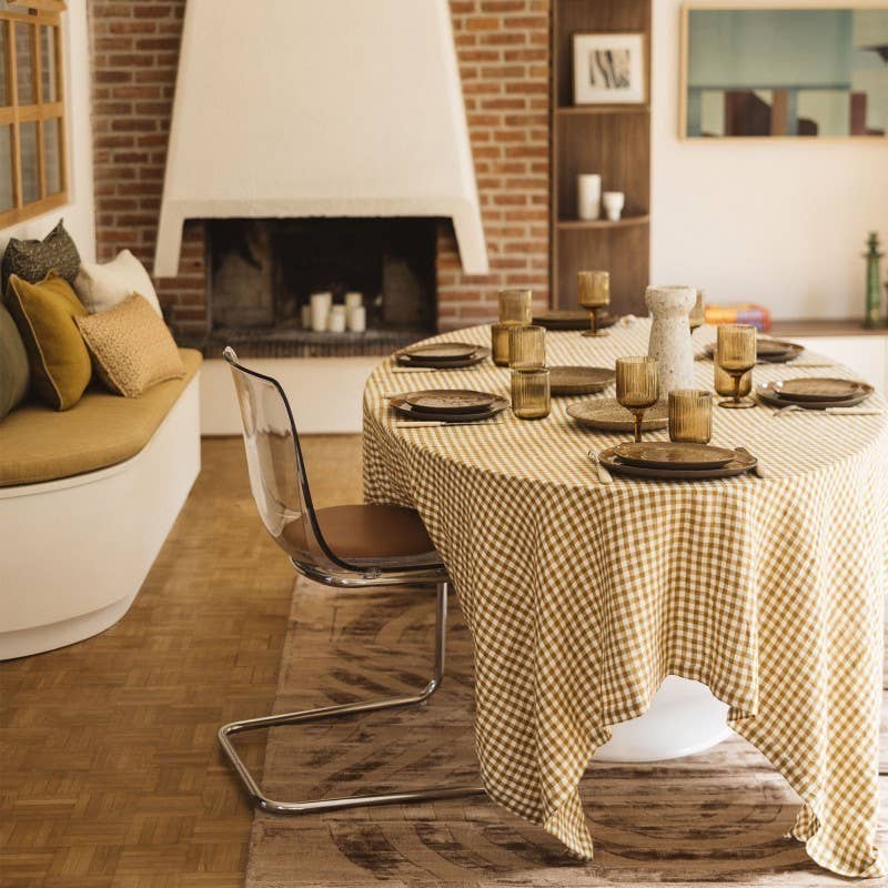 Gabrielle Paris - Wholesale Tablecloth - Washed linen Vichy tablecloth2