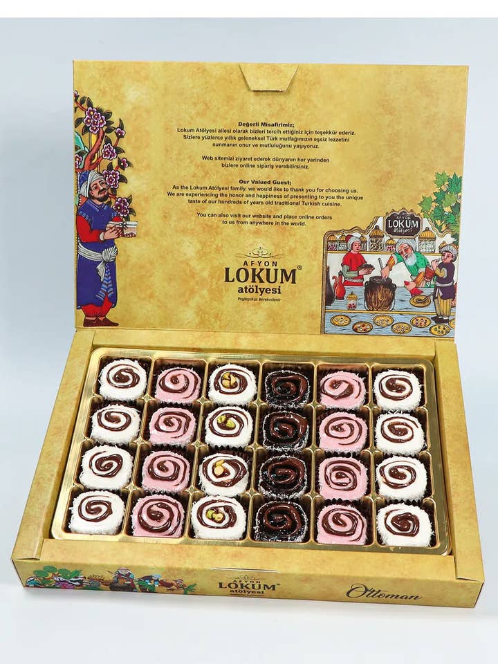 Mixed Chocolate Wrapped Turkish Delight 500g for wholesale by Pistest