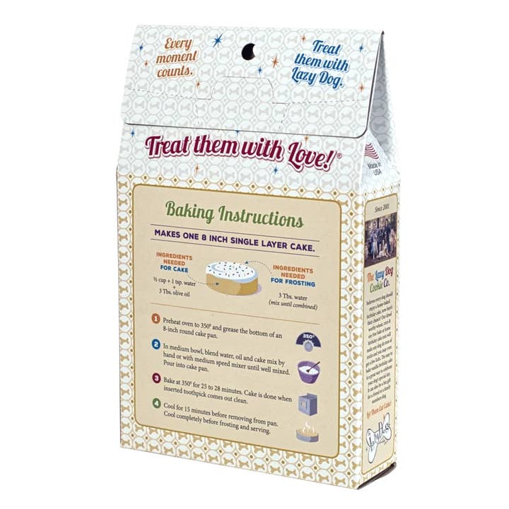 The Lazy Dog Cookie Co., Inc. - Wholesale Cake Mix - Vanilla Birthday Cake Mix w/ Sprinkles & Frosting Mix1