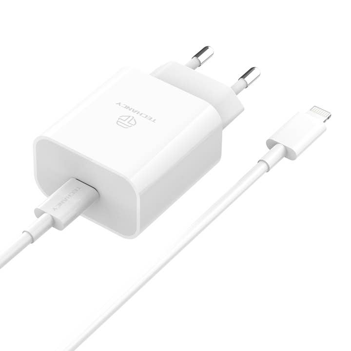 TECHANCY - Wholesale Voedingsadapter/oplader - TECHANCY 33W PD3.0 USB-C snellader met Type-C naar Lightning-kabel2