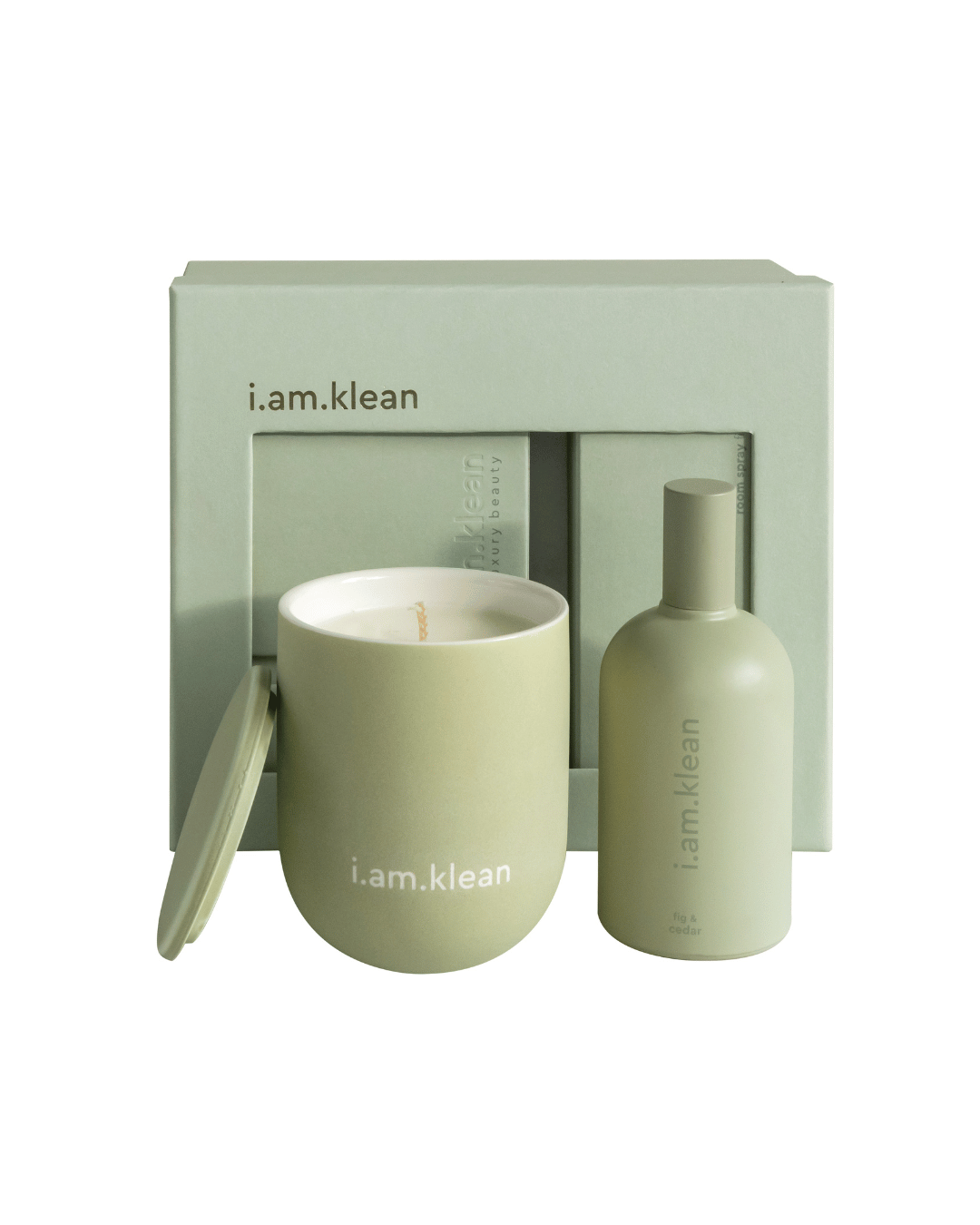 i.am.klean – Großhandel Kerze im Glas / gefüllte Kerze – Geschenkbox Kerze + Raumspray0