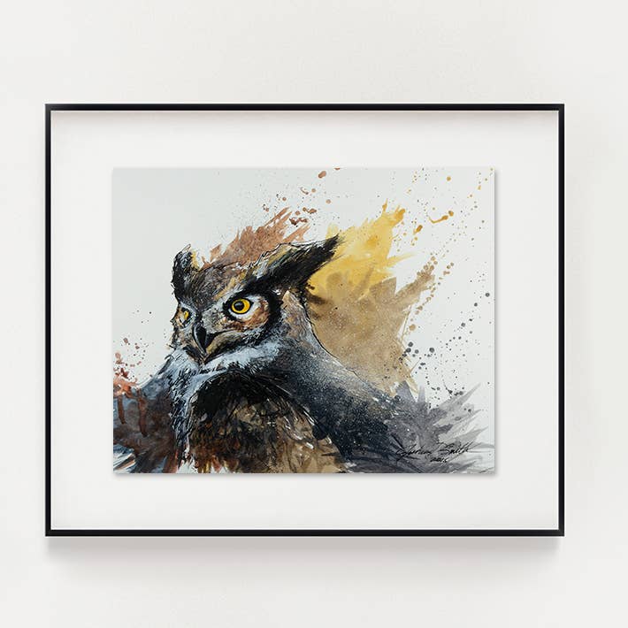 Great-Horned Owl Portrait for wholesale by Joshua D. Smith Artist
