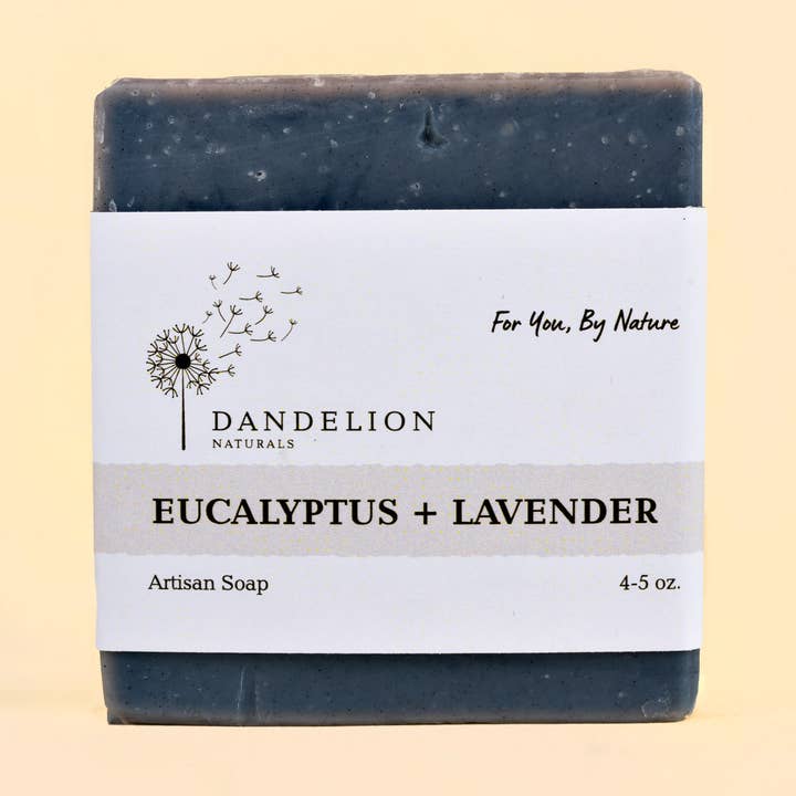 Eucalyptus Lavender Bar Soap | Essential Oil Only Soap Bar for wholesale by Dandelion Naturals
