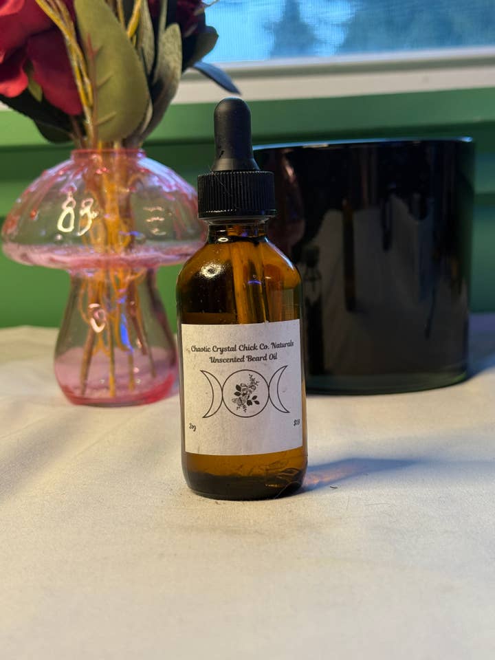 Aceite para barba sin fragancia para venta al por mayor de Chaotic Crystal Chick Co.