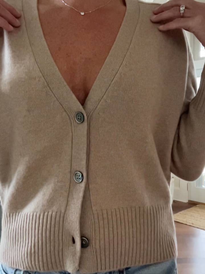 Pink Pineapple - Wholesale Cardigan - Women's - Mistletoe V-Neck Christmas Cardigan1