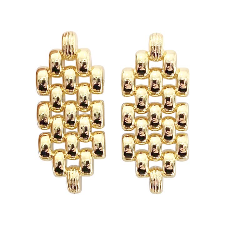 Gemelli - Wholesale Dangle Earrings - Callum Chain Link Statement Earring