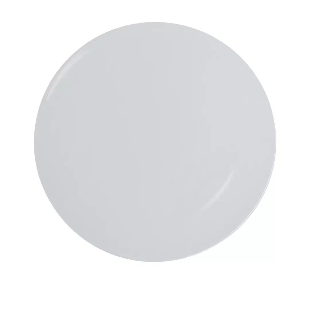EcoQuality - Wholesale Dinner Plate - 16" Round Pizza Plate Venice Melamine White0