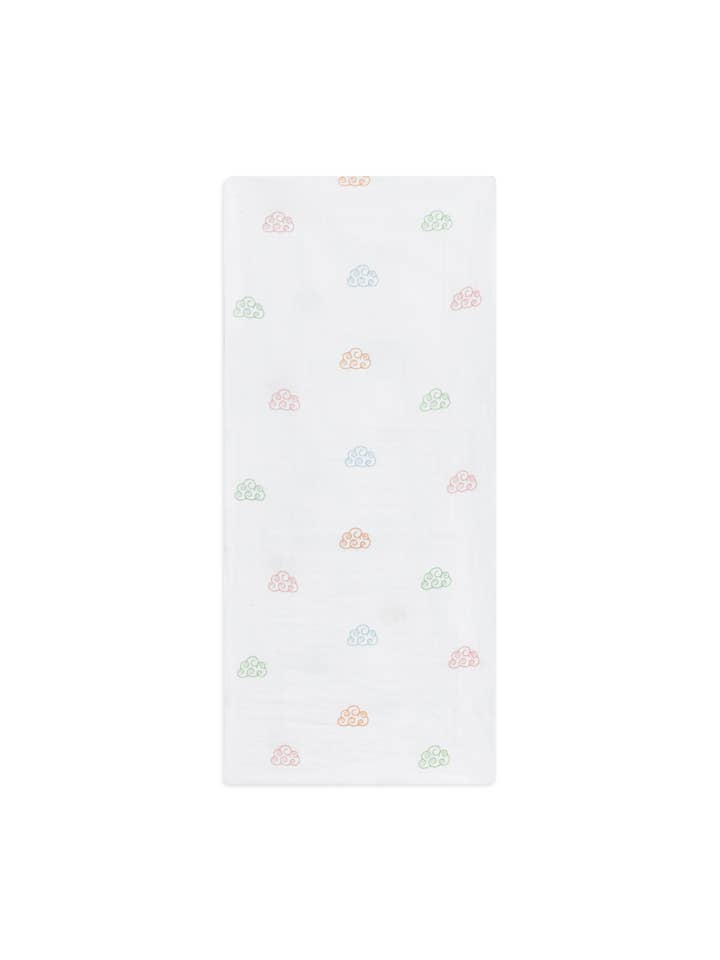 Muslin Cloud Print Baby Burp Cloth – Soft Cotton for wholesale by Nubo Baby