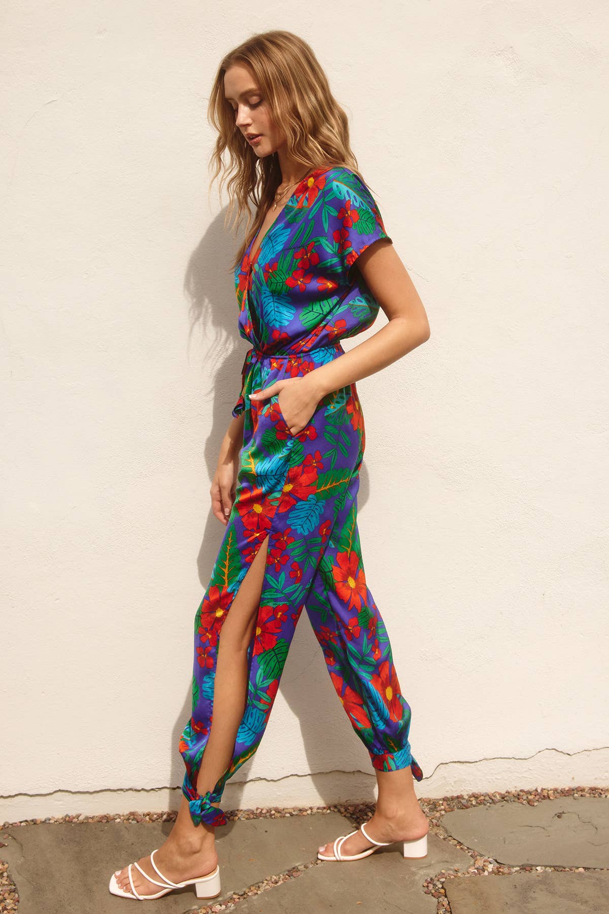 KONGELIG TROPISK Summer Night Dolman ærmet buksedragt med slips (1) for engroshandel på Faire1