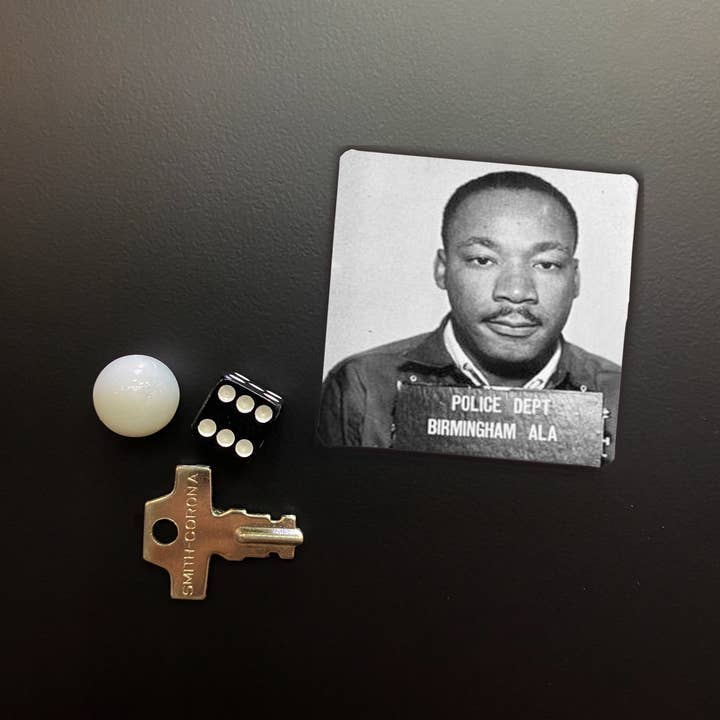 Lucky Mfg. Co. - Wholesale Magnet - Martin Luther King Jr. Mugshot 2x2 Magnet