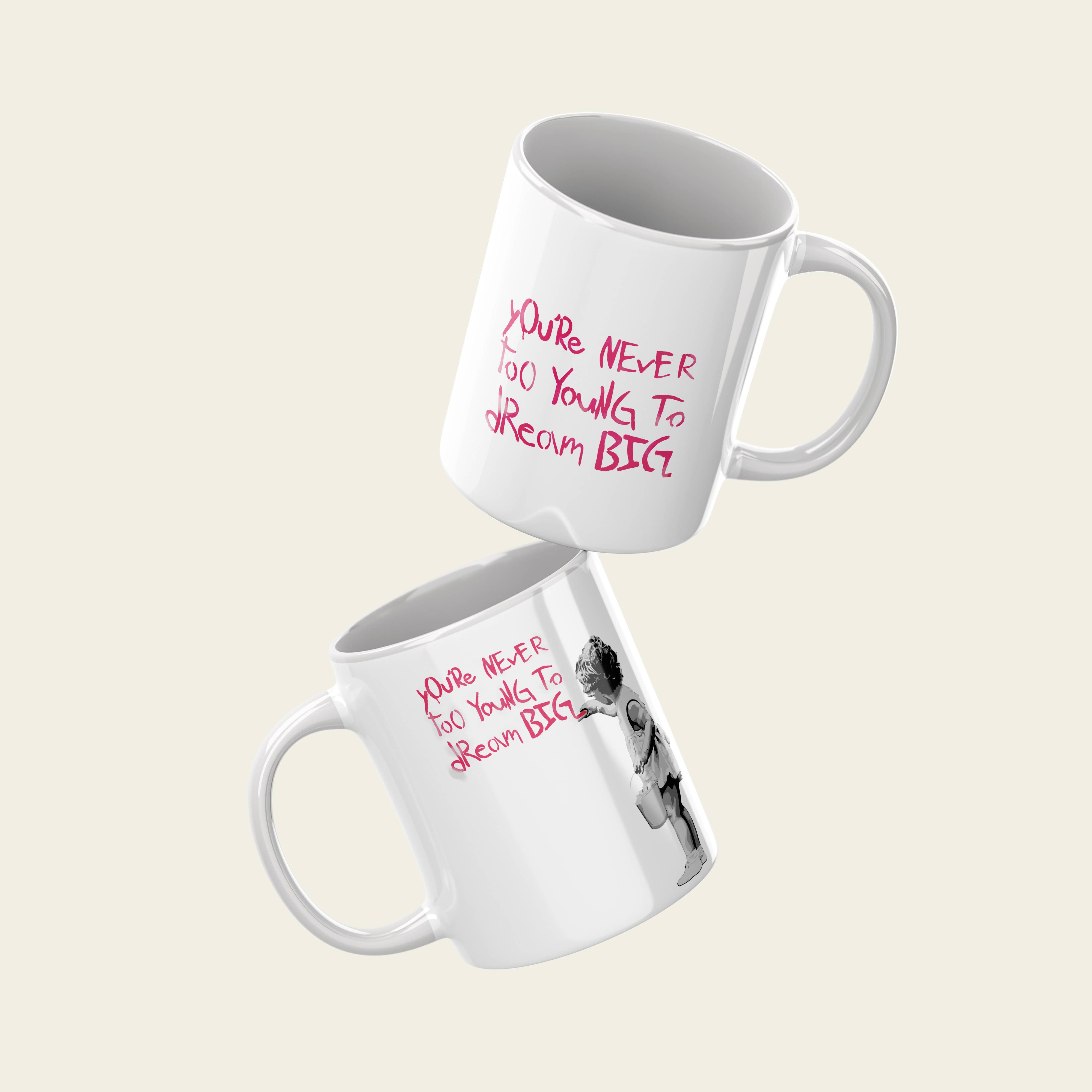 URBAN.ITY SRL – Großhandel Kaffeebecher – Banksy Keramiktasse 325 ml – Dream Big1