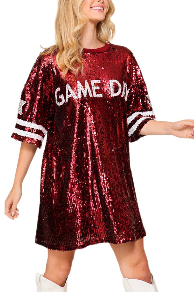 Sequin Buffalo Football Jersey Dress 