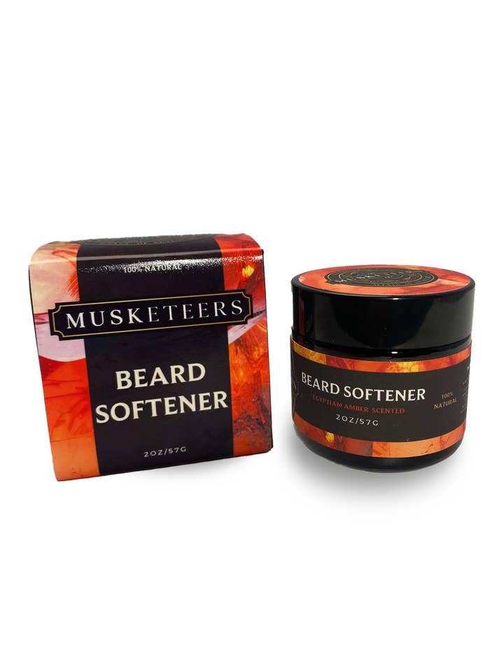 Adoucissant pour barbe - parfum ambre d'Égypte pour la vente par Musketeers