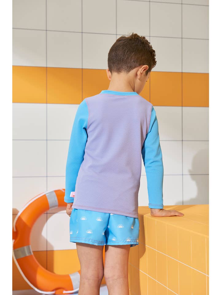 Lavender Kids Long Sleeve Rash Vest for wholesale on Faire