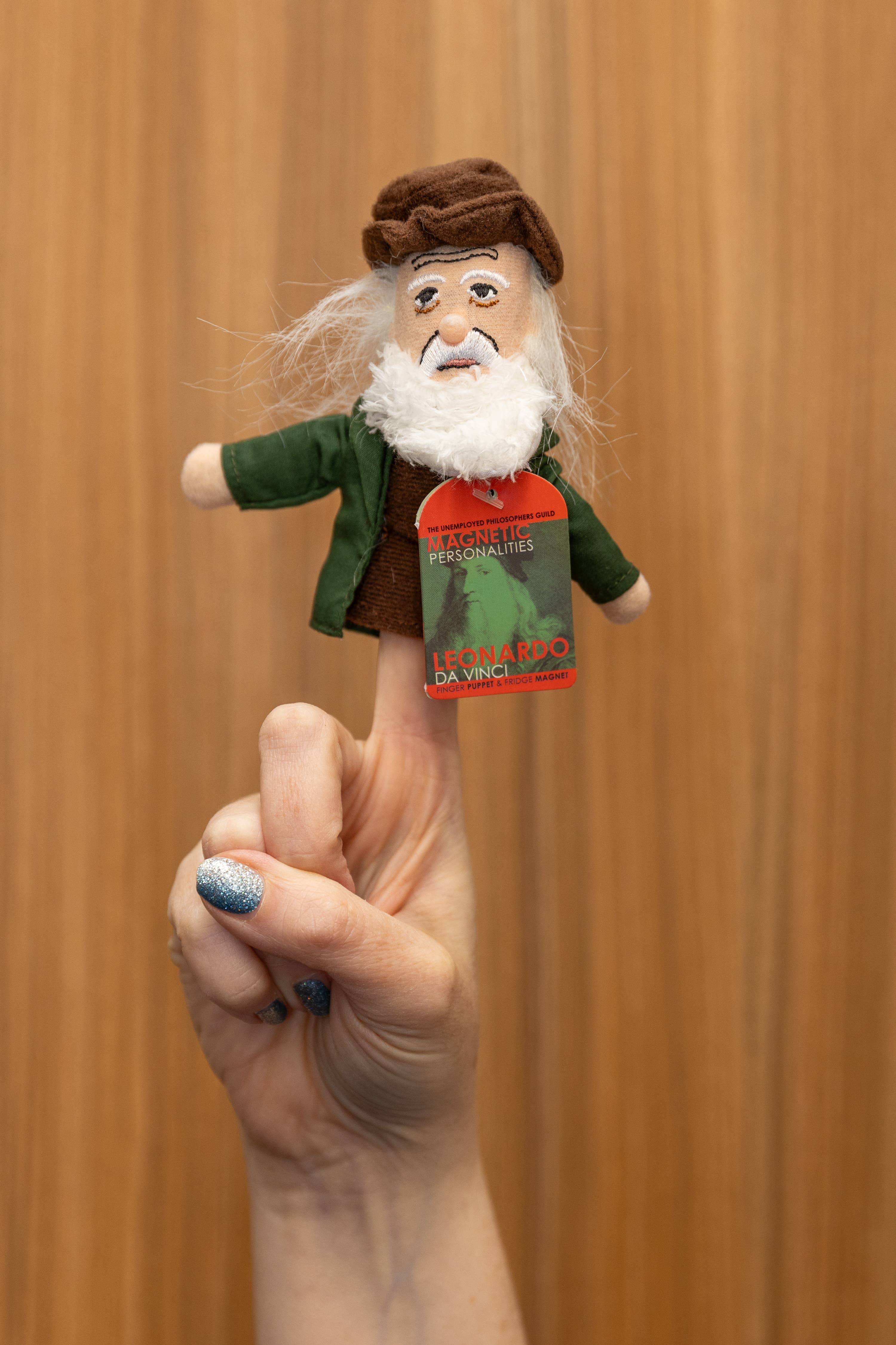 Unemployed Philosophers Guild - Wholesale Finger Puppet - Kids & Baby - Leonardo Da Vinci Finger Puppet2