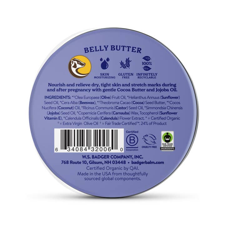 Badger Balm - Wholesale Belly Oil/Butter - Maternity - Belly Butter1