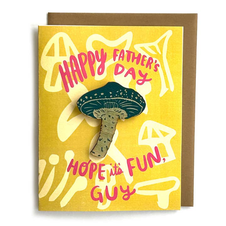 Fun-Guy - Mushroom Magnet w/ Card for wholesale by SnowMade